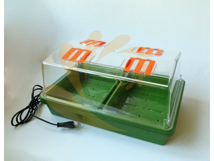 Miniskleník s ventilací 38x25x19 cm vyhřívaný