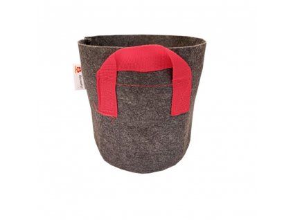 VF kruhový textilní květináč s úchyty 35x27 cm - 25 l