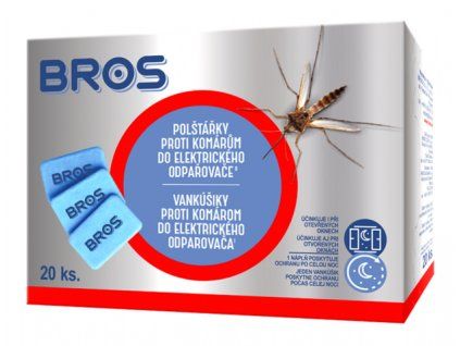 BROS Náplň do odpařovače proti komárům polštářky 20 ks